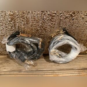 NWT Elegant Black and Gold (set of 2) black purse/shoulder bag crossbody straps